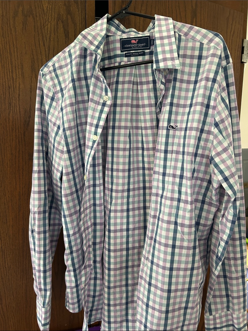 Vineyard Vines Men's Plaid Button-Down Shirt in Blue, Purple & White